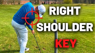 HOW THE RIGHT SHOULDER WORKS IN THE DOWNSWING KEY MOVE [upl. by Attaynek]