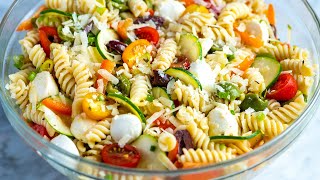 Quick and Easy Pasta Salad Recipe [upl. by Merras421]