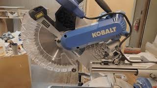 Kobalt 12quot Sliding Miter Saw Review [upl. by Sucramraj]