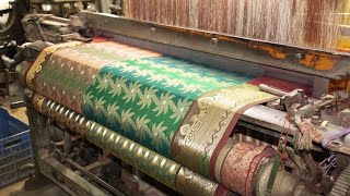 Fine Peace of Weaving by Jacquard Loom [upl. by Linson]