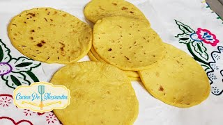 Como hacer tortillas de maiz amarillo [upl. by Sarchet]