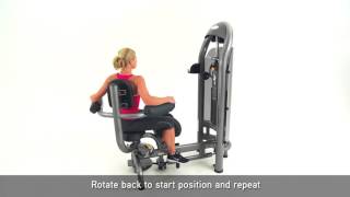 Matrix Fitness Aura Rotary Torso Setup amp Movements 0t17aBlo680 [upl. by Yoong]