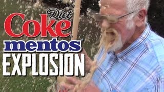 Diet Coke amp Mentos Explosion [upl. by Alegnave]