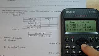 Casio fx97SG X mean and standard deviation [upl. by Felike747]