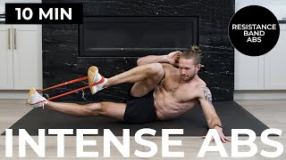 10 Min Resistance Band Ab Workout  NO REPEATS Strong Toned Abs [upl. by Aliac]