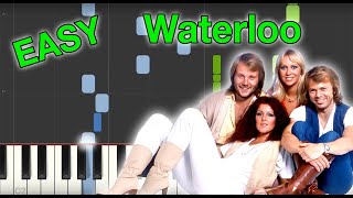 Waterloo Abba EASY Piano Keyboard Tutorial Synthesia [upl. by Edme133]