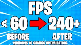 How To Optimize Windows 10 For Gaming Increase FPS amp Performance on PC Works 2021 [upl. by Enileve]