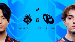 G2 vs KC  2025 LEC Winter Split Playoffs  Split Final [upl. by Giusto]