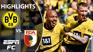 Borussia Dortmund vs FC Augsburg  Bundesliga Highlights  ESPN FC [upl. by Aneleairam]