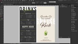 Videotraining für Gastro 1 Speisekarte mit InDesgin erstellen [upl. by Monda]