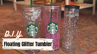 How to make a DIY glitter tumbler with FLOATING confetti [upl. by Deborah]