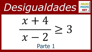 DESIGUALDADES RACIONALES  Ejercicio 1 Parte 1 [upl. by Riem131]