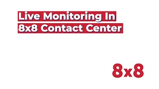 Live Monitoring in 8x8 Contact Center [upl. by Lashar645]