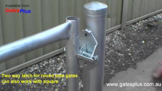 Gate Latch 2 way for round pipe and square [upl. by Esirahc]