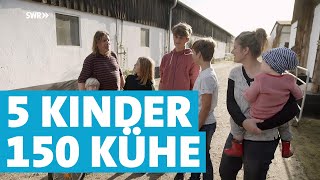 Fünf Kinder und 150 Kühe  allerhand los auf einem Bauernhof in Rennerod [upl. by Ellezig]