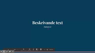 Beskrivande text  Faktatext [upl. by Nalat]