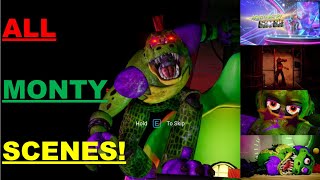 All Monty CutscenesMain Appearances FNAF SB [upl. by Rrats]