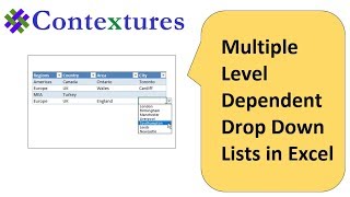 Excel Multiple Dependent Drop Downs [upl. by Asiaj]