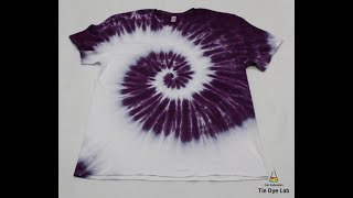 How To Make A Single Color Spiral Tie Dye Shirt Including Tips To Help Keep The White Area White [upl. by Aistek]