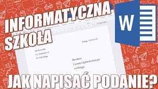 Word lekcja 5 Jak napisać podanie [upl. by Nickles]