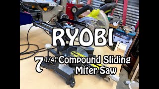 Ryobi 7 14 Sliding Compound Miter Saw Review [upl. by Eniledam]