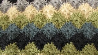 EASY crochet catherine wheel  starburst stitch blanket tutorial  part 1 [upl. by Annirak]