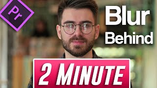 How to get Blurry Background in Premiere Pro CC Fast Tutorial [upl. by Arras]