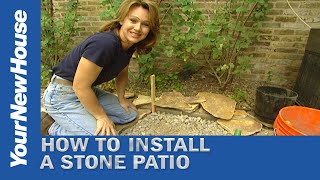 How to Install a Natural Stone Patio  Do It Yourself [upl. by Ancel351]