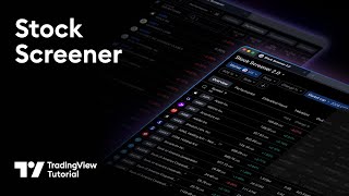 The TradingView Stock Screener Tutorial [upl. by Alvord]
