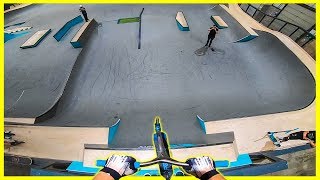 BIGGEST SKATEPARK DROP IN UK ON SCOOTER [upl. by England]