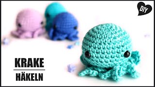 Krake häkeln  Oktopus Häkelanleitung  DIY Tutorial by Pfirsichteufel [upl. by Oab]