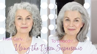 CURLY TO SLEEK  My at home BLOWOUT using Dyson Supersonic Dryer – Plus shoulderfriendly tips [upl. by Roberto]