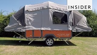 Inflatable Tent Transforms Trailer Into A Portable Camper [upl. by Aneehsar247]