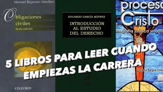 5 LIBROS QUE TODO ESTUDIANTE DE DERECHO DEBE LEER [upl. by Epstein]