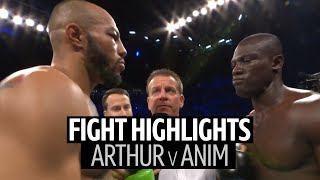 Lyndon Arthur v Emmanuel Anim fight highlights  12 round backandforth war [upl. by Ichabod773]