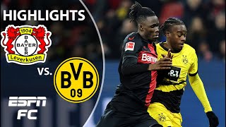 Bayer Leverkusen vs Borussia Dortmund  Bundesliga Highlights  ESPN FC [upl. by Mendelson168]