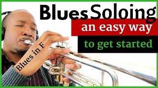 F Blues Soloing Using a Blues Melody  Jazz Trumpet Lesson [upl. by Tirrej]