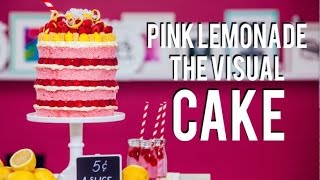 How To Make a PINK LEMONADE MEGA CAKE BEYONC… inspired VISUAL CAKE filled with Lemon Curd [upl. by Annoik468]