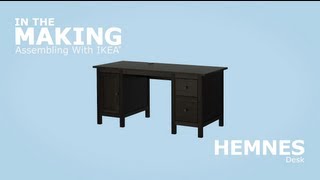 IKEA HEMNES Desk Assembly Instructions [upl. by Irehj]