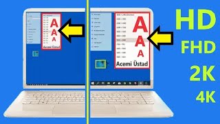 Bilgisayar Ekran küçültme Çözünürlük Windows 10 ayarları [upl. by Yelsnik]