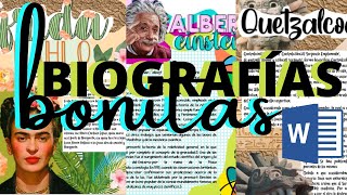 Biografías Bonitas en WordFernanda🌺💜 [upl. by Quartana]