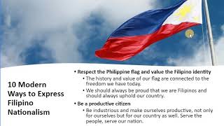 COURSE UNIT 4 amp 5 NATIONALISM AND PATRIOTISM IN THE PHILIPPINE CONTEXT [upl. by Yahsal]