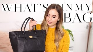 WHATS IN MY BAG MULBERRY SMALL ZIPPED BAYSWATER REVIEW  Hello October [upl. by Ayek]