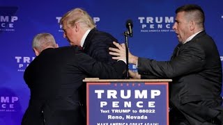 Donald Trump rushed off stage during rally in Nevada [upl. by Bocyaj70]