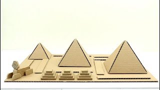 como hacer con carton las piramides de egipto egyptian pyramids with cardboard [upl. by Kissie]