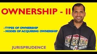 Types of Ownership and Modes of Acquiring Ownership  Jurisprudence [upl. by Chlori317]