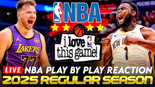 🔴LAKERS vs PELICANS │ 2025 NBA Basketball Game PlayByPlay Reaction amp Scoreboard [upl. by Tien]