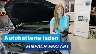 Autobatterie laden  Ladegerät anschließen  Tutorial [upl. by Birch]