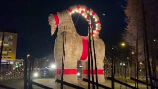 The Gavle Goat 2019  The world’s largest straw goat [upl. by Adnovay772]