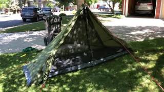 River Country Products Trekker 1 oneperson trekking pole tent  review [upl. by Hannon]